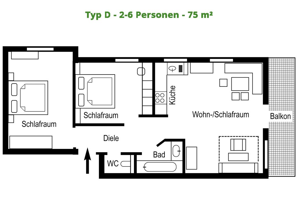 Appartamento – D – 75 m²